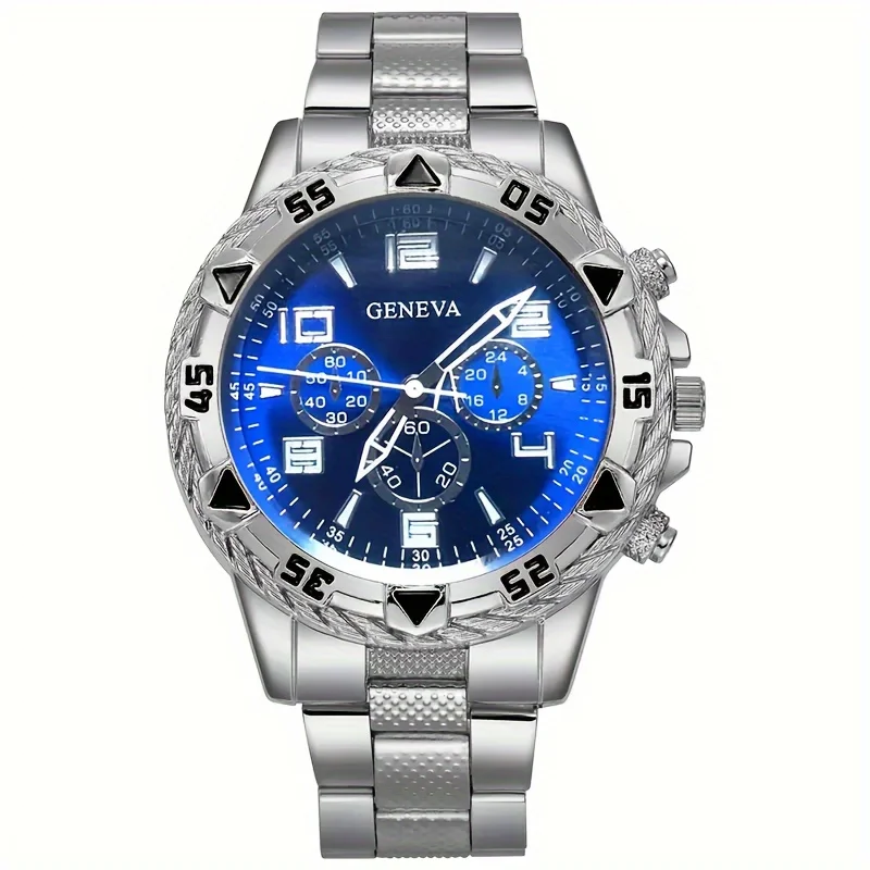 2psc high-end fashionable and handsome quartz watch, comfortable to wear, is the first choice for men's gift giving 5