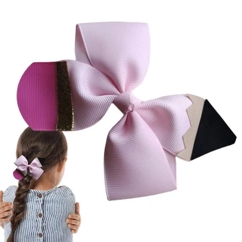 

Hair Bows Clip Creative Handcrafted Kindergarten Hair Bow Comfortable Grosgrain Bows Hair Clips Multifunctional Stable Anti-Slip