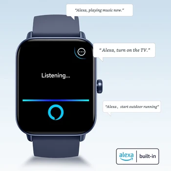 Build-in Alexa Smart Watch IDW19 2023 New For Man Woman 5ATM IP68 Waterproof Bluetooth Call Stress Test Blood Oxygen Heart Rate