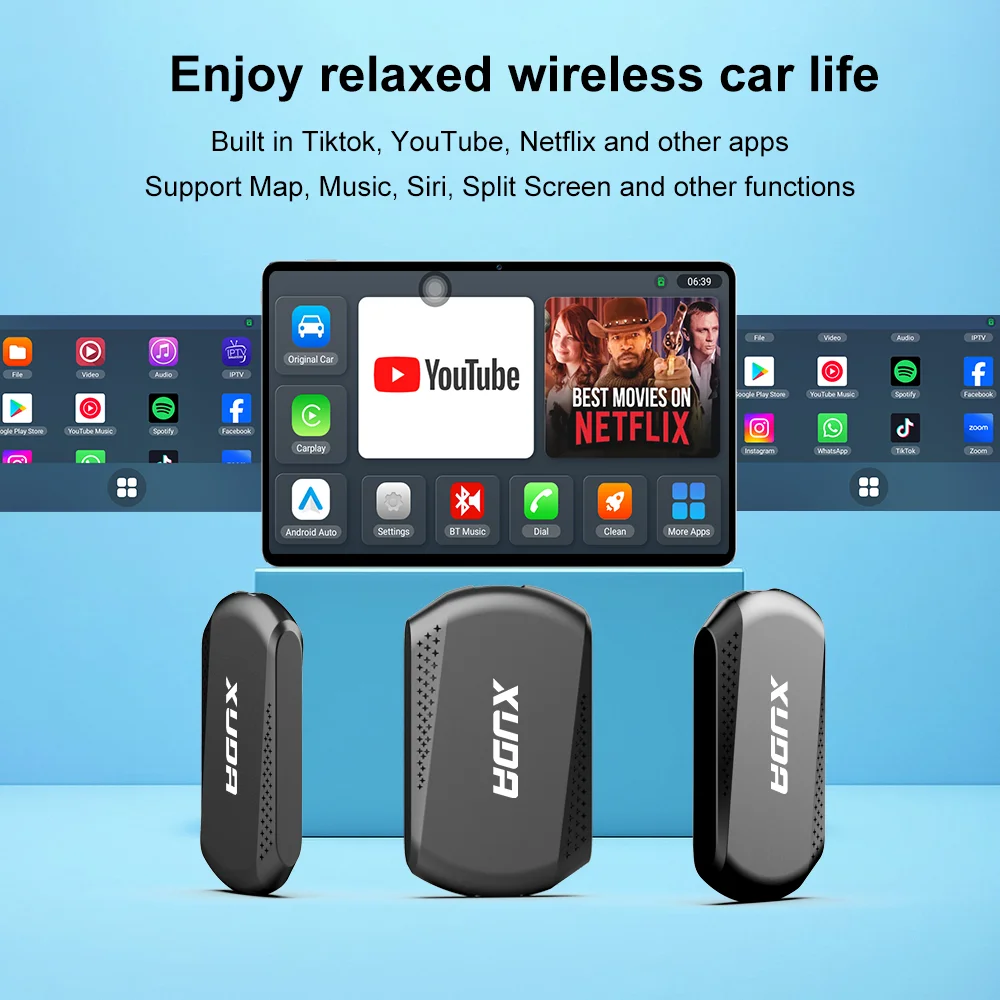 4+64G Ai Box Android 14 Wireless Android Auto & CarPlay