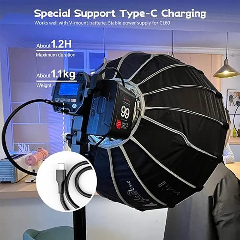 COLBOR V-Mount Adapter & NP-F to V-Mount Battery Adapter Plate Kit for COLBOR CL60 CL60M CL60R CL100X CL100XM LED Video Light