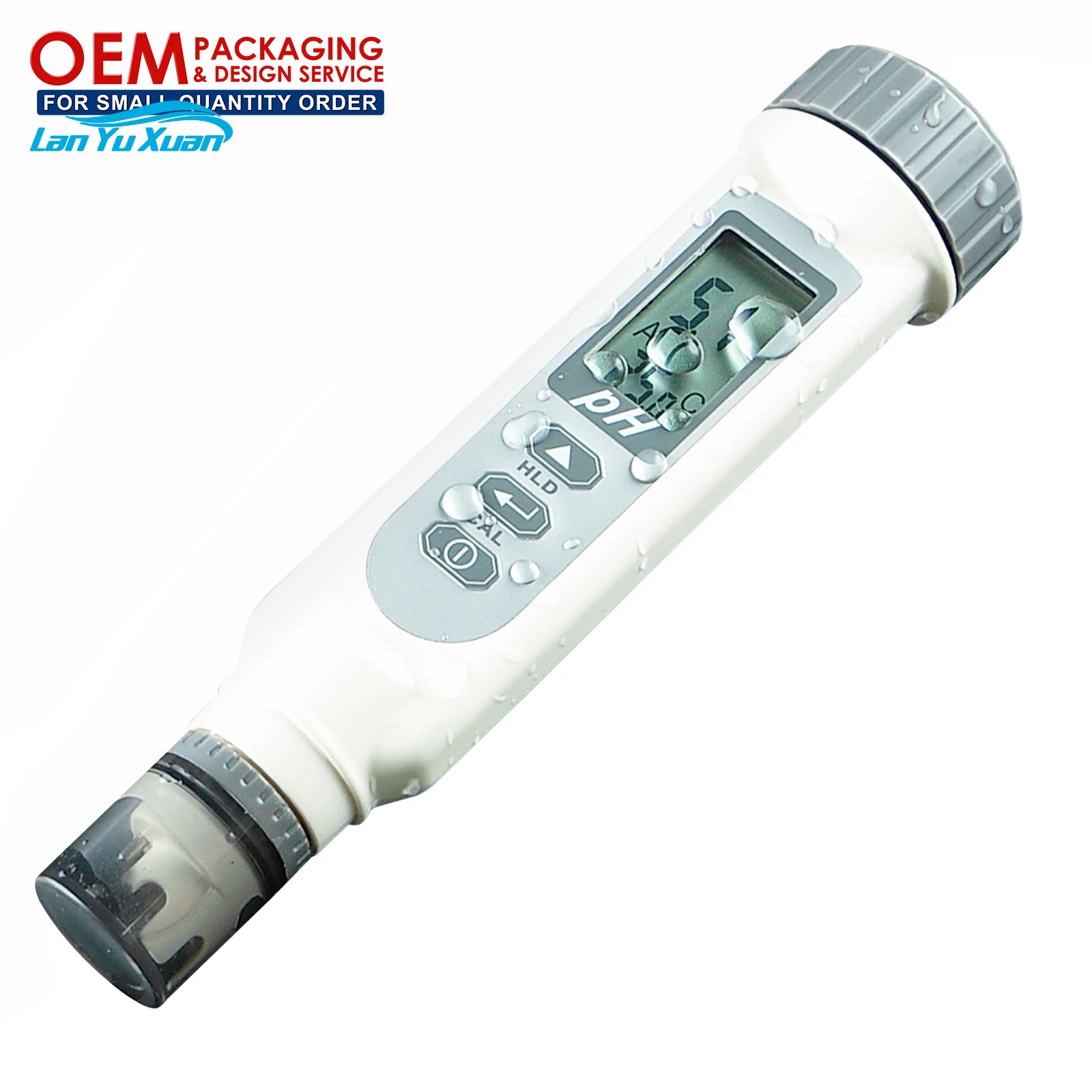 

Digital pH Meter Tester w/ ATC Temperature C/F + Free 3 buffer solutions pH4.01 pH7.00 & pH10.01 (OEM Packaging Available)