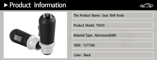 6 Speed+R+C Gear Shift Lever Knob With Gearbox Splicer