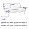 Foldable Sofa Bed Cover Armless Sofa Cover for Living Room Elastic All-inclusive Couch Sofa Slipcover Furniture Cover 2