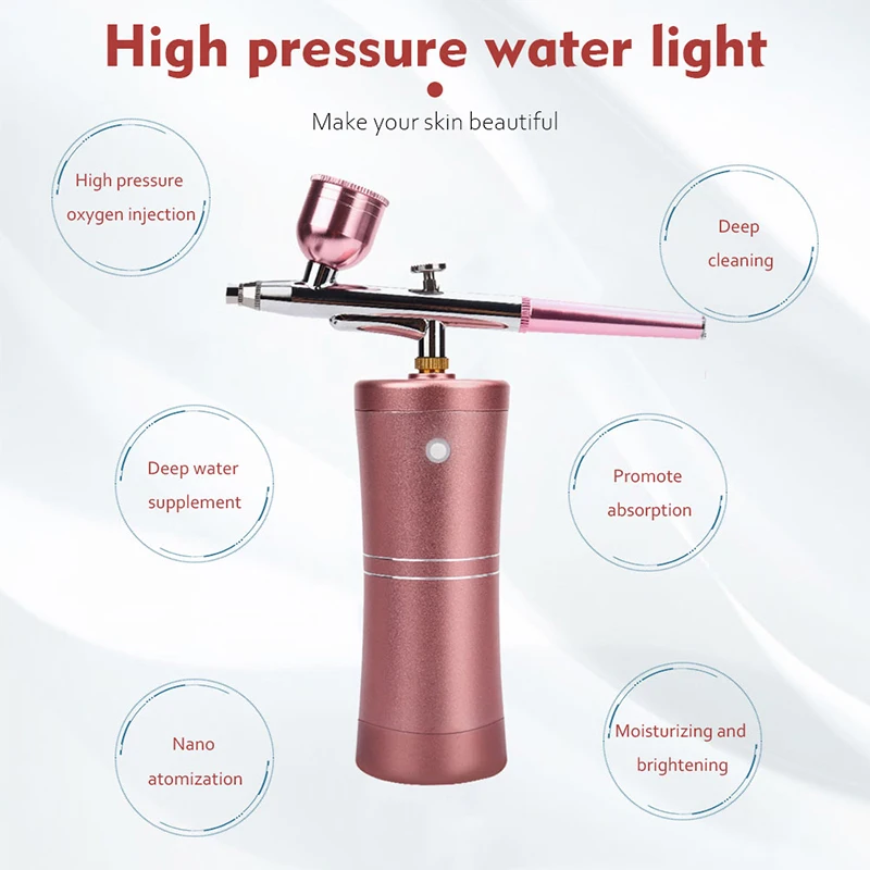 Mini Air Compressor Kit Air-Brush Paint Spray Gun Airbrush For Nail Art Tattoo Craft Cake Face Nano Fog Mist Sprayer 3