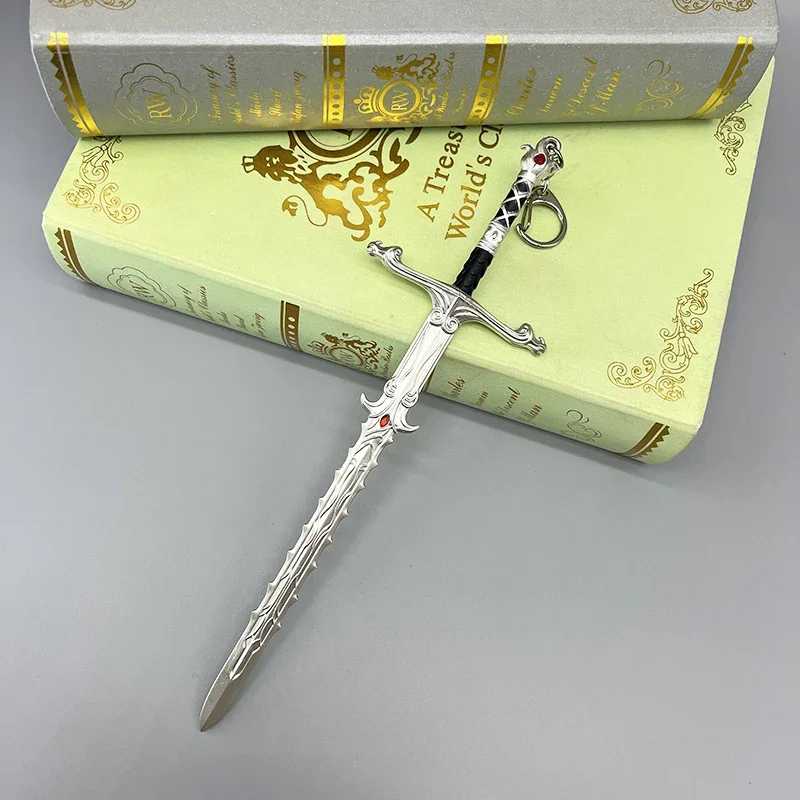 22 Cm Spada D'Argento Dell'Aereo Astaral Baldur'S Gate 3 Merce Di Gioco Lucas Ophelia Modelli Di Armi In Metallo Ornamento Per La Casa Portachiavi Dro