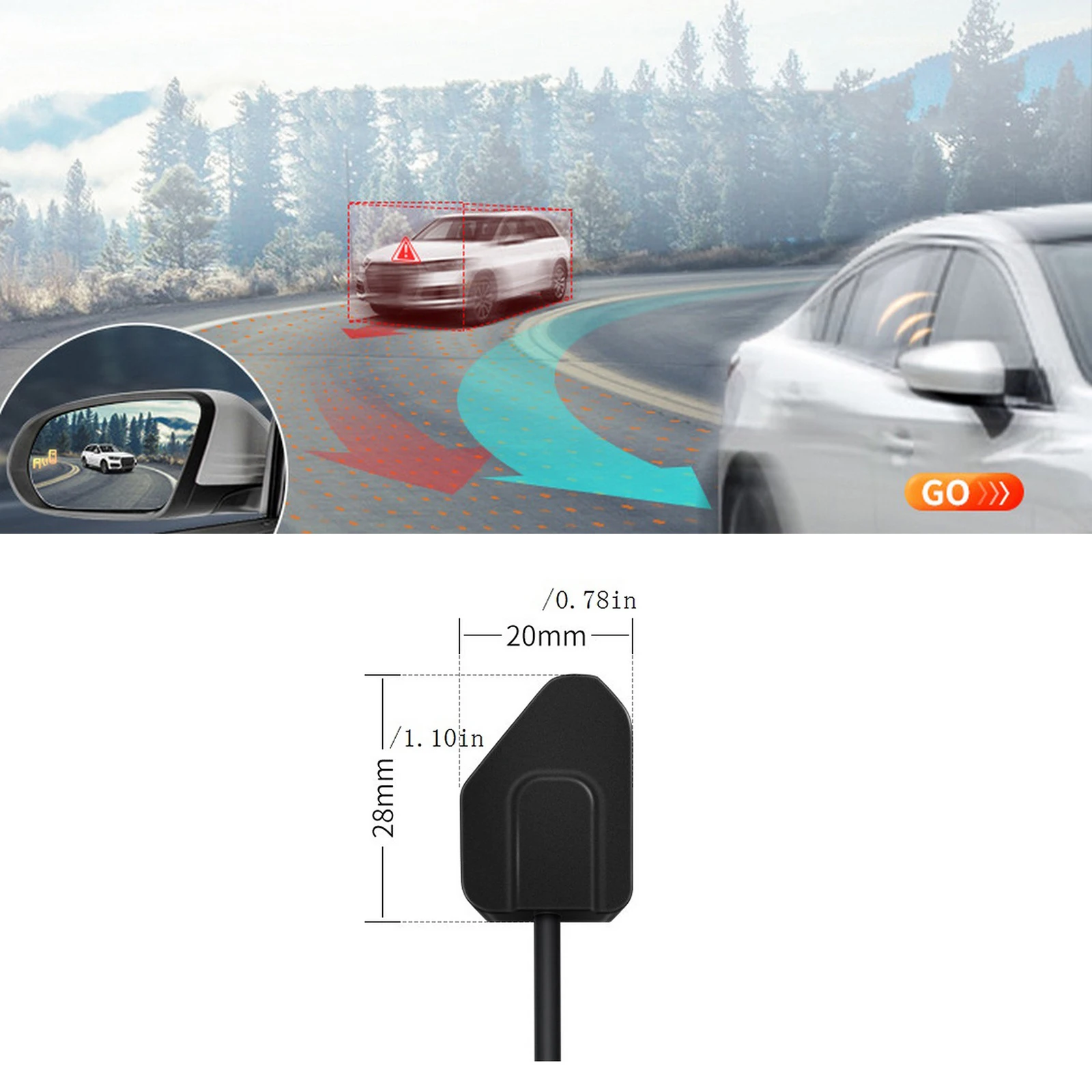 24Ghz Millimeter Wave-Radar Blind Spot Monitoring Assistant Light BSD Driving Safety Lane Change Assist