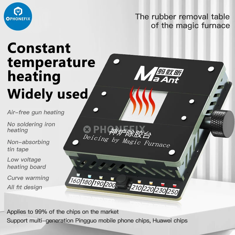 

MaAnt SL-1 Pre-Heating Platform Deicing by Magic Furnace For Mobile Phone BGA PCB Motherboard Chip Glue Removal Table AS Amaoe