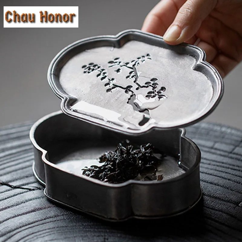 Japanese Teapot Dry Bubble Tray Household Tin Zen Gingko Small Water Storage Tea Tray Pot Raising Platform Tea Kung Fu Teaware