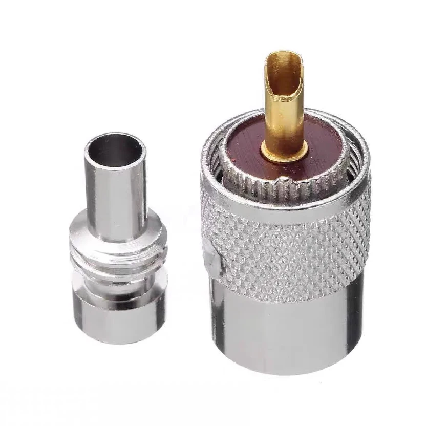 Enhanced UHF Solder Connector Plug with Reducer