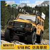Hunk Man Exclusive MN Model 1:18 Tracked MN111 Kit Assembles RC Adult Pro 4WD SUV with Led Lights Metal Shell Diy RC Car 4