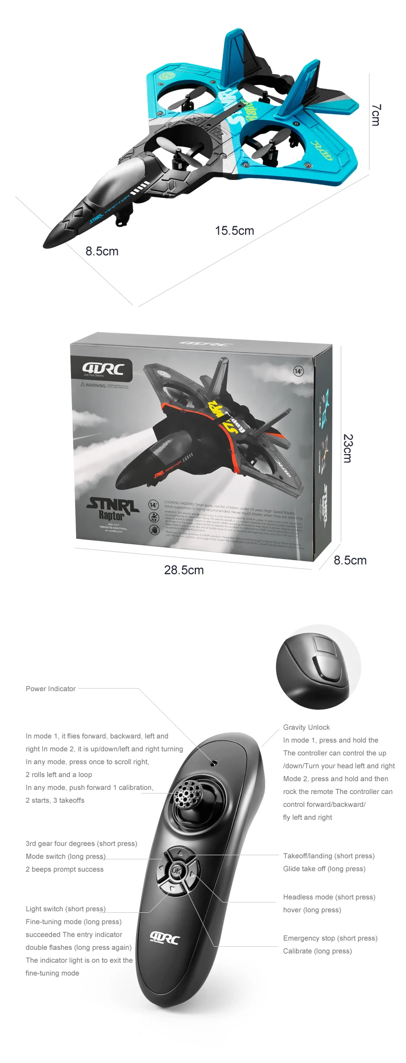 4drc V17 Remote Controlled Rc Glider Fighter Plane For Beginners_voghion.com