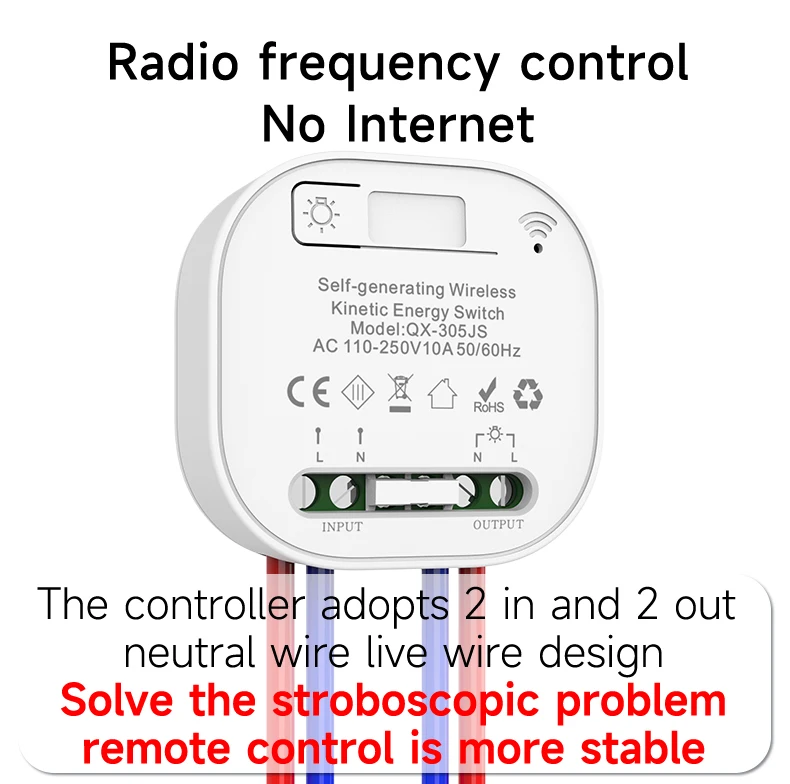 Outdoor Waterproof 1/2/3 gang Self Powered Kinetic Energy Switch Sa77d87b7a5a24f4886d9f2265ab4021as