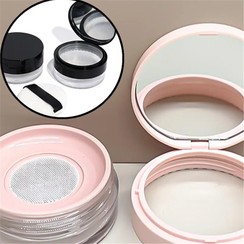 Portable Travel Makeup Case with Mirror & Elastic Mesh