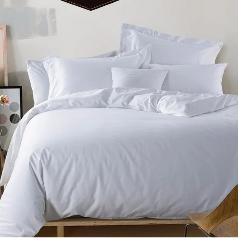 

Quilt Cover Four-piece Cotton Bedding Set Hotel 4-piece Set Wholesale White Hotel Single Double Quilt Hospital 3/4-piece Sets