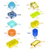 300PCS Transparent Mixed Color Plate Tile Slope Round 1x1 3024 4073 98138 3070 54200 Building Block Part Brick Pixel Art DIY Toy 2