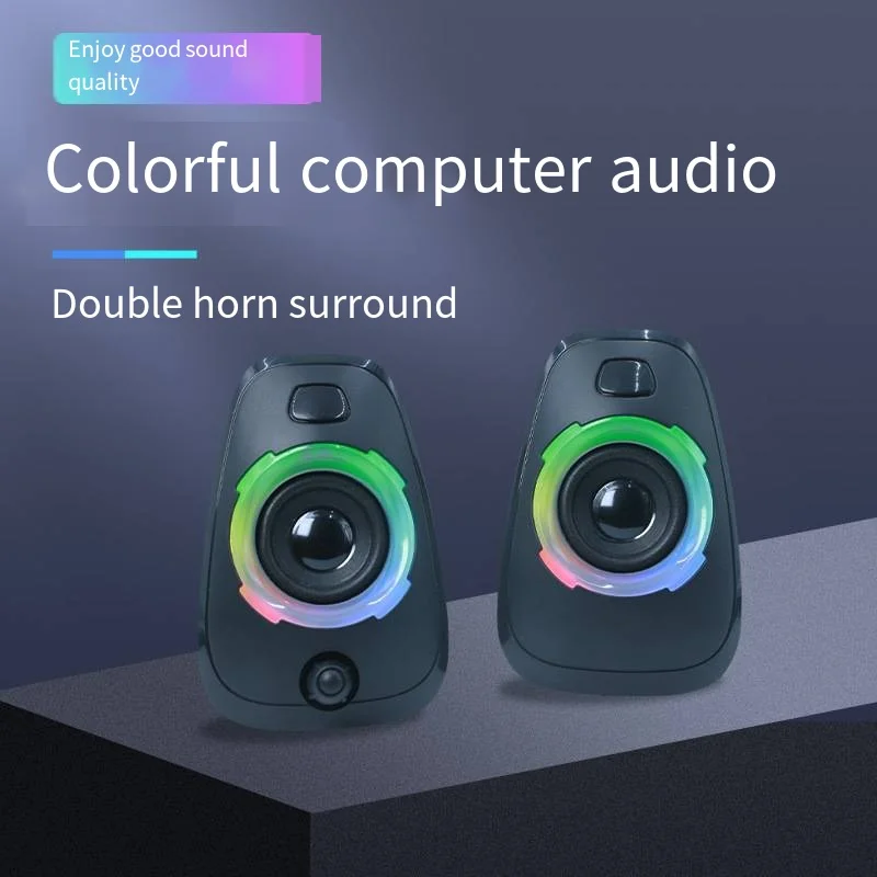 Rgb 스피커 다채로운 홈 데스크탑 컴퓨터 스피커 사무실 작은 스피커 Usb 블루투스 조명 스피커 다채로운 호흡 빛