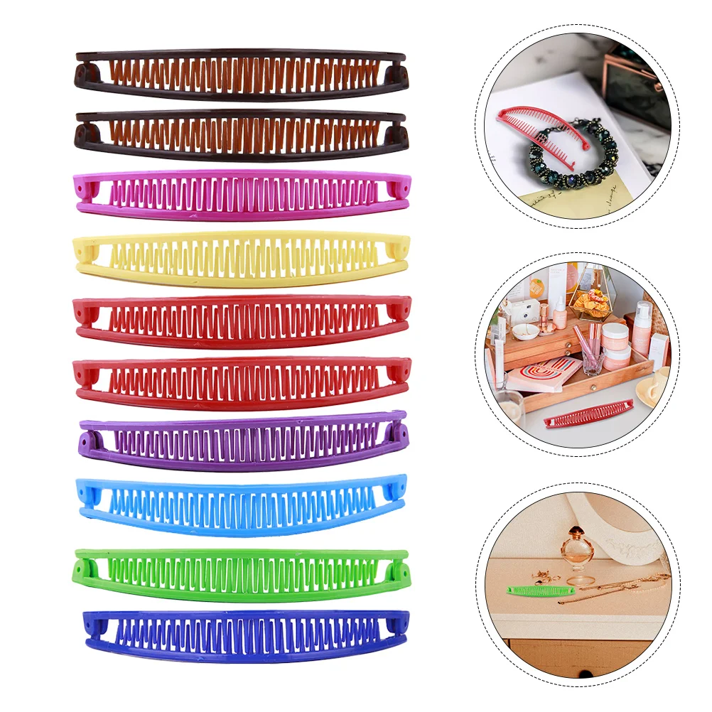 

10Pcs Colorful Hair Comb Hair Ponytail Holder Creative Hair Clips for Girls