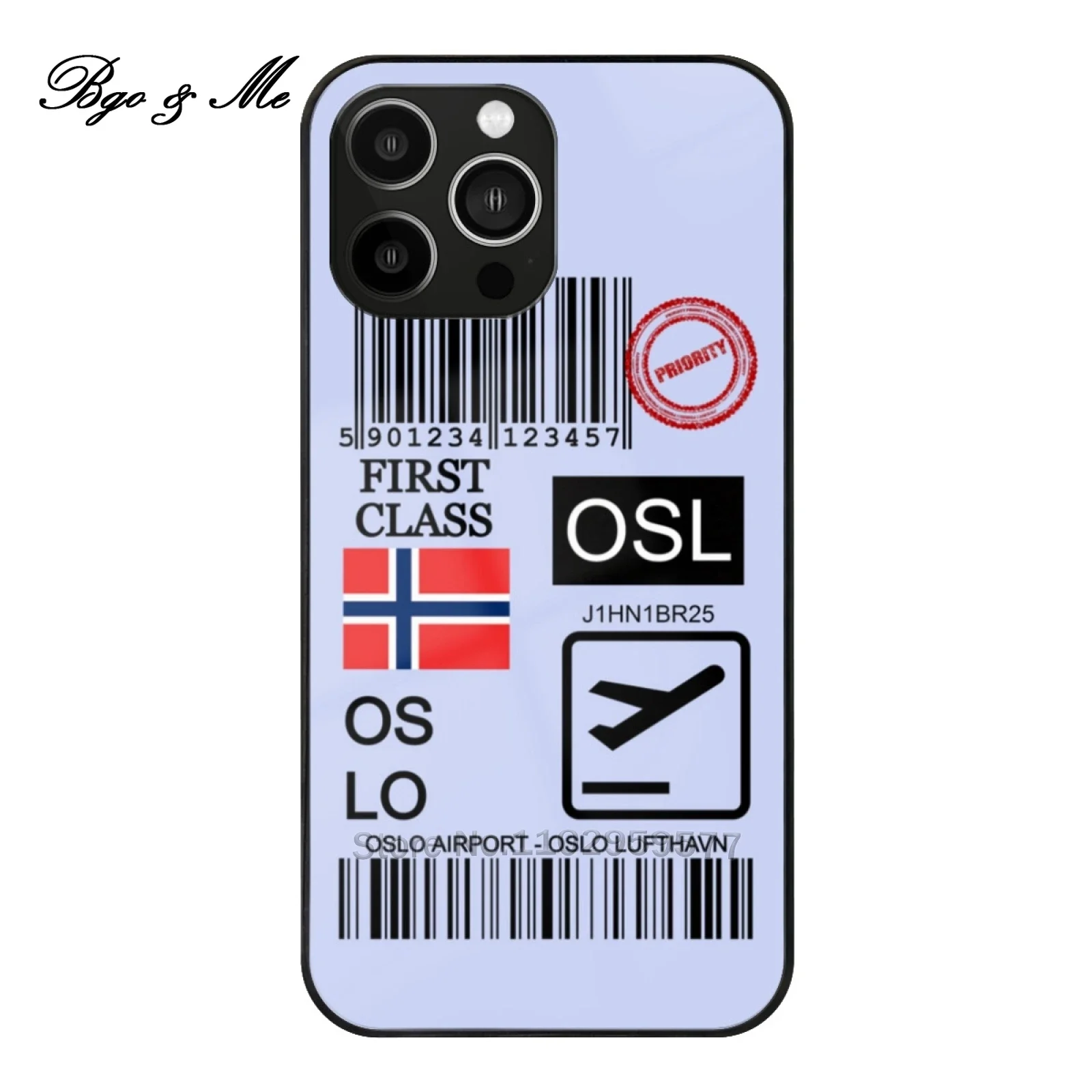 Oslo Gardermoen Custodia In Vetro Temperato Per Aeroporto Per Iphone 15 14 13 12 Pro Max Cover Morbida In Silicone Oslo Oslo Airport Osl