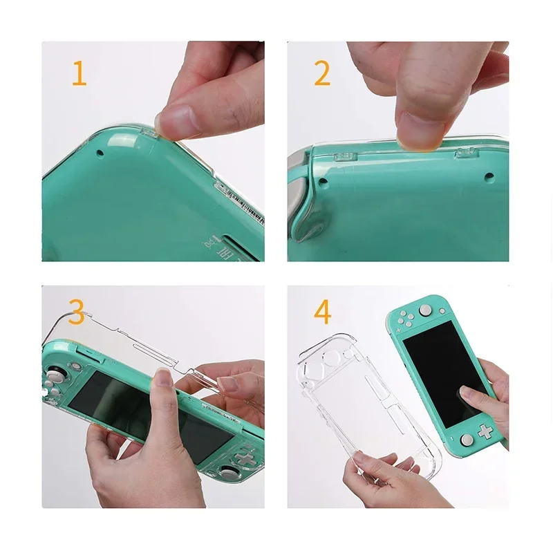 Anti-Slip Crystal Full-Cover Protective Case for Portable Gaming Console - Essential Accessory