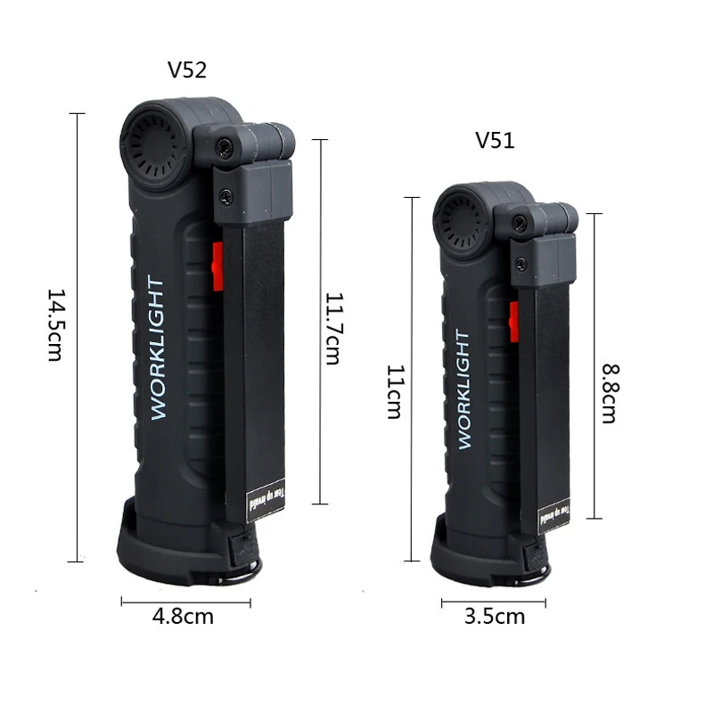 Description Picture 6 of itemFolding LED COB Working Light Portable Multifunctional USB Rechargeable Magnetic Flashlight with Hook Torch Lamp For Outdoor