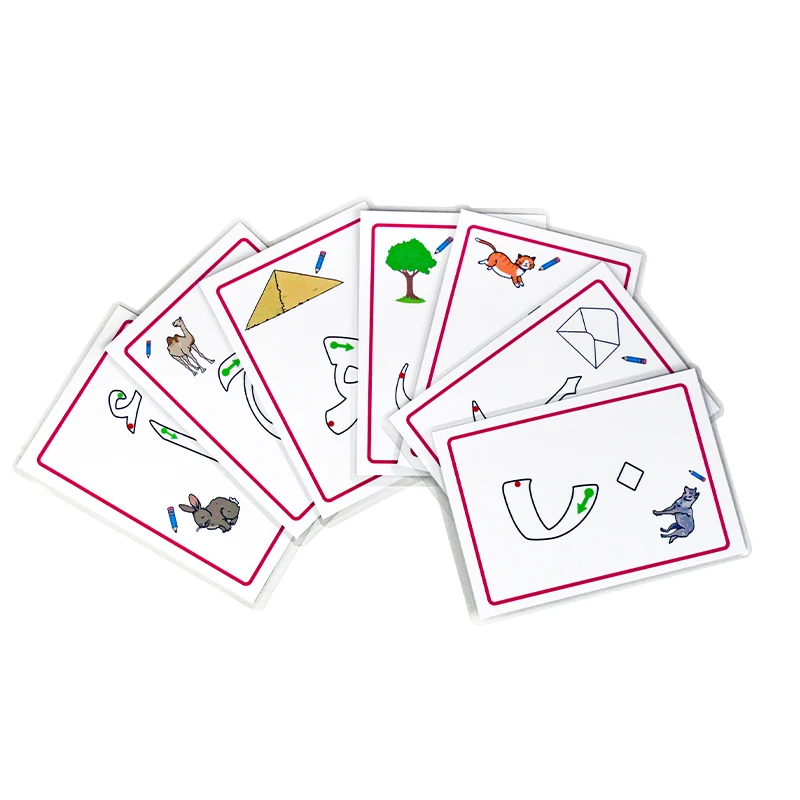 28Pcs Baby Montessori Card Learning Arabic Word Letters Flash Memory Cards for Children Educational for Kids Early in Arabic Toy 5