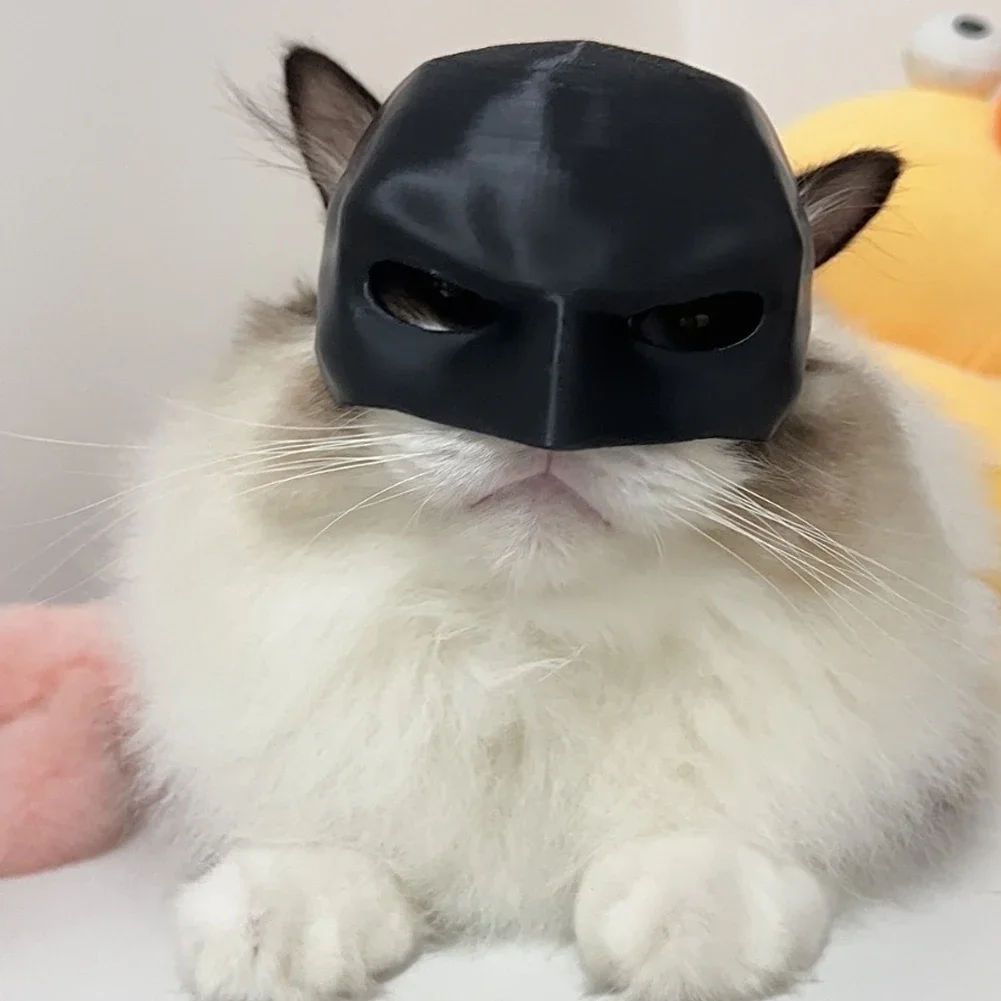 Black Bat Cat Warrior Mask Cat Mask Cosplay Assassin Matte Cute Bat Cool Superhero Pet Dog Toy Dog Costume Pet Clothes Pet Toys