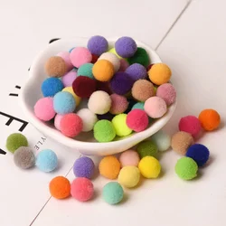 Assorted Fluffy Pom Pom Fur Balls for Crafting and Decor - Various Sizes and Colors (Mixed)
