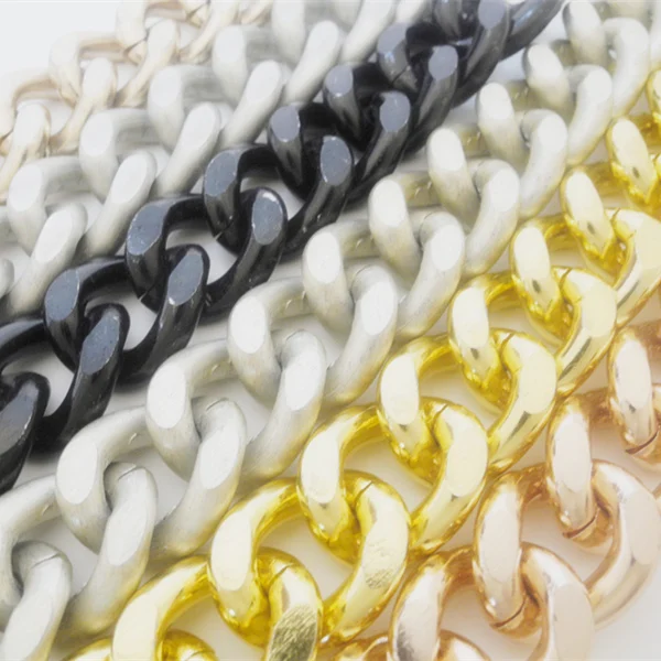 

19mm Aluminium Handbag Cloth Shoes Chain Replacement Crossbody Handle Purse Hardware Accessories Parts Punk Style