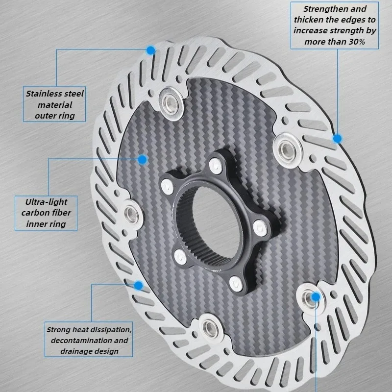 Lightweight Carbon Fiber Floating Brake Disc Rotor