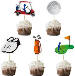 Golf - Themed Celebration Cake Topper Set - Perfect for Birthdays, Weddings, and Parties (Golf set)