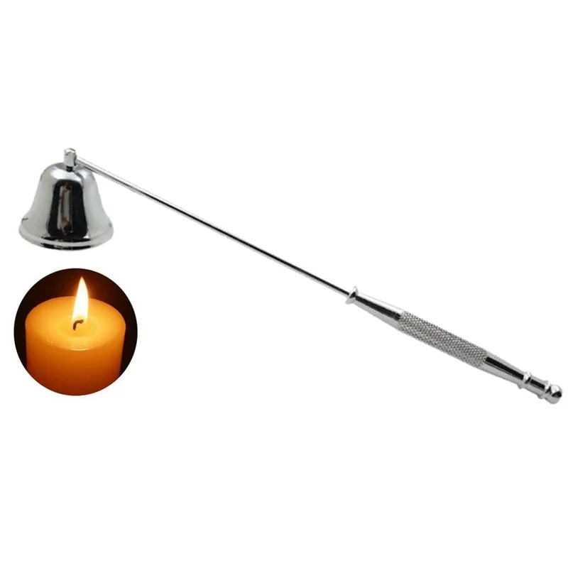 Candle Accessory Set: Stainless Steel Trimmer and Extinguisher