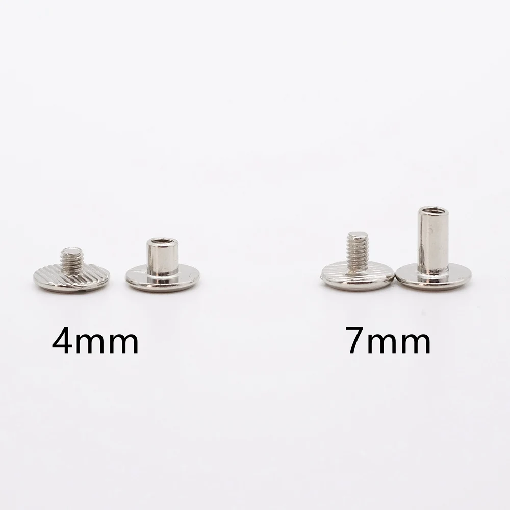 M3 Colorful Metal Screws for Spiral Binder Clip 4mm/7mm/10mm 10 Pairs/lot Loose-Leaf Binder metal screws