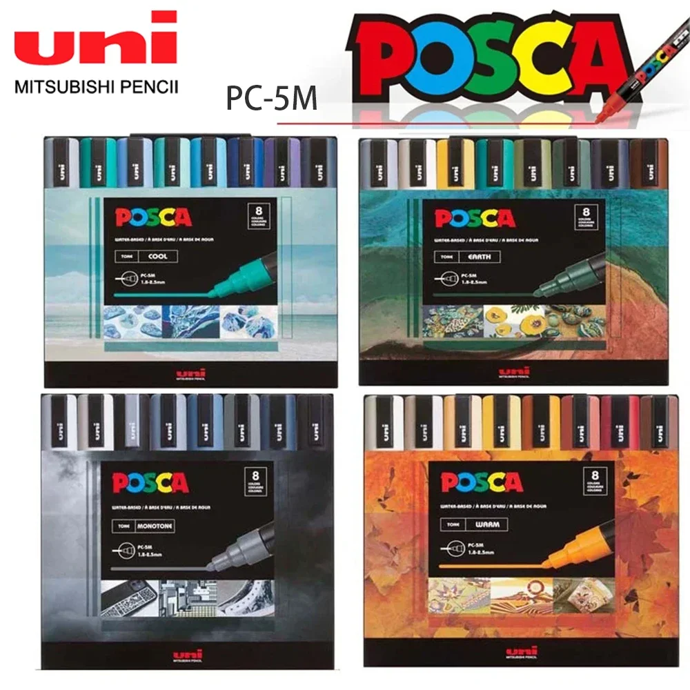 Permanent Marker Pen Marker Pens Color Marker Pens Permanent Marker Permanent Markers Pen Marker Paint Marker Pen Markers Pen Marker Pen Acrylic Paint Markers UNI POSCA Marker Pen Set Acrylic Plumones Rotuladores PC-5M POP Poster Pen Graffiti Advertisement Art Stationery