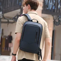 HK Slim Backpack For Men 15.6 Inch Laptop Bags Waterproof Minimalist Business Backpack With USB Charging Casual Travel Work Bag 3