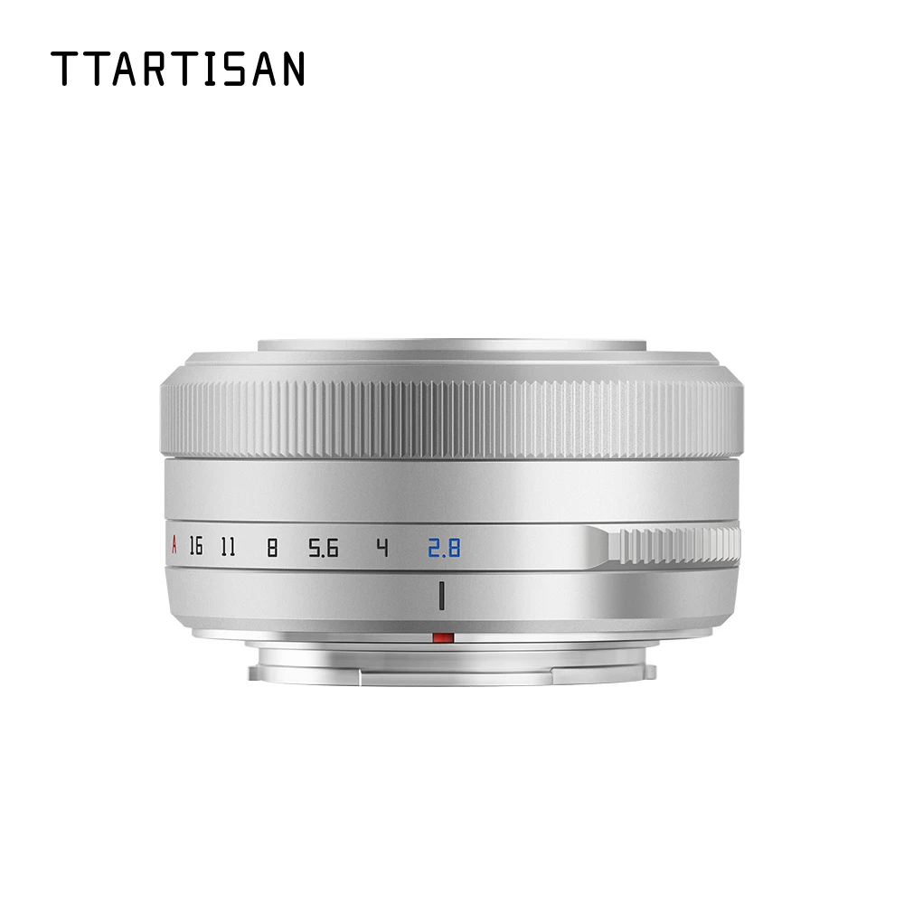 TTArtisan AF 27mm F2.8 Camera Lens Orange Sliver White