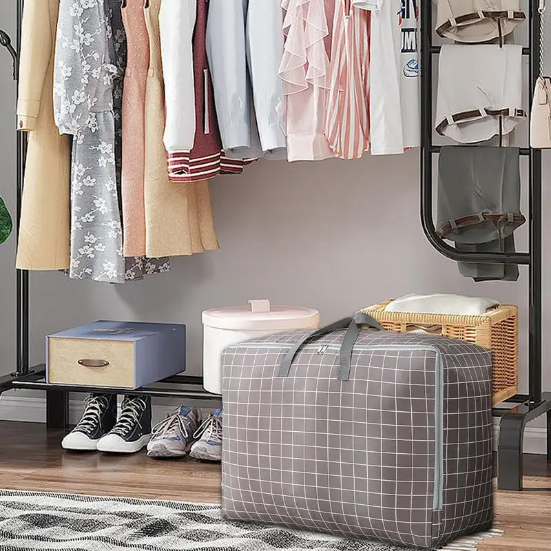 Quilt Storage Bag Large Bedding Storage Bags For Home Clothes Organization With Reinforced Handle For Quilt Comforter Sheets 3