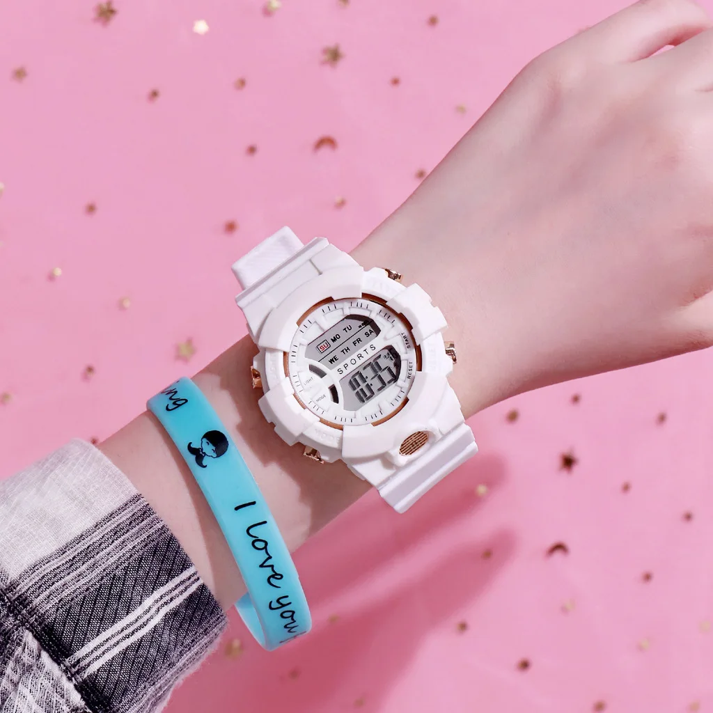 Digital Watch Minimalist Student Sports Waterproof Electronic Watch For Women and Men Children Luminous