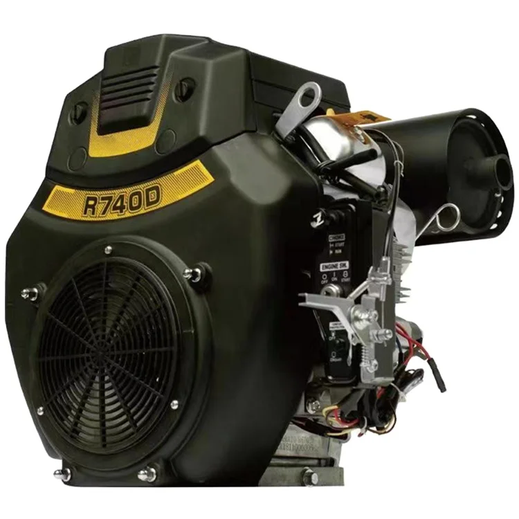 Horizontal Shaft Output OHV Air Cooled Electric Start 22HP Petrol Engine Double Cylinder 16.8KW 2V78 Gasoline Engine
