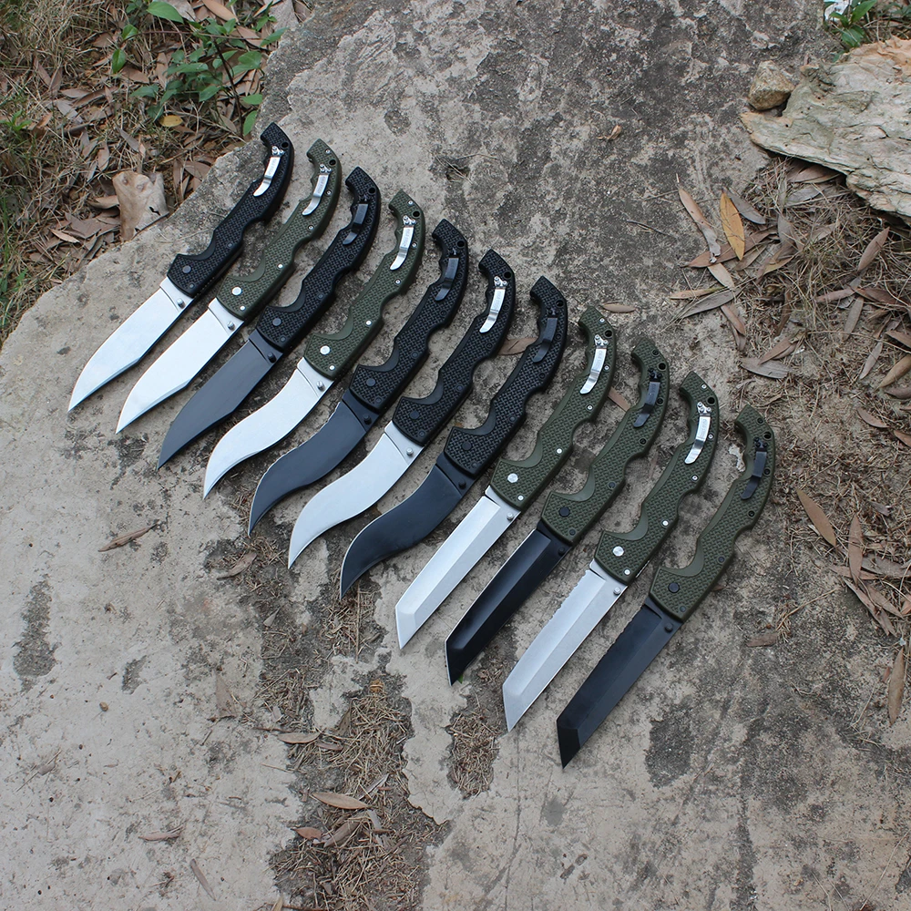 Large Voyager Cold Folding Pocket Knife Military Tactical Knives EDC Multipurpose Outdoor Survival Hunting Tanto Knife for Men 5