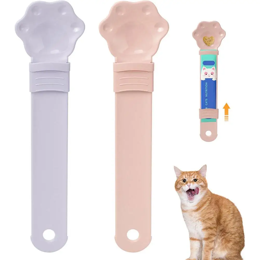 Pet Feed Spoon Wet Treat Feeder Spoon Snack Liquid Food Feeding & Watering Supplies For Indoor Kitten Treat Accessories Y0o1