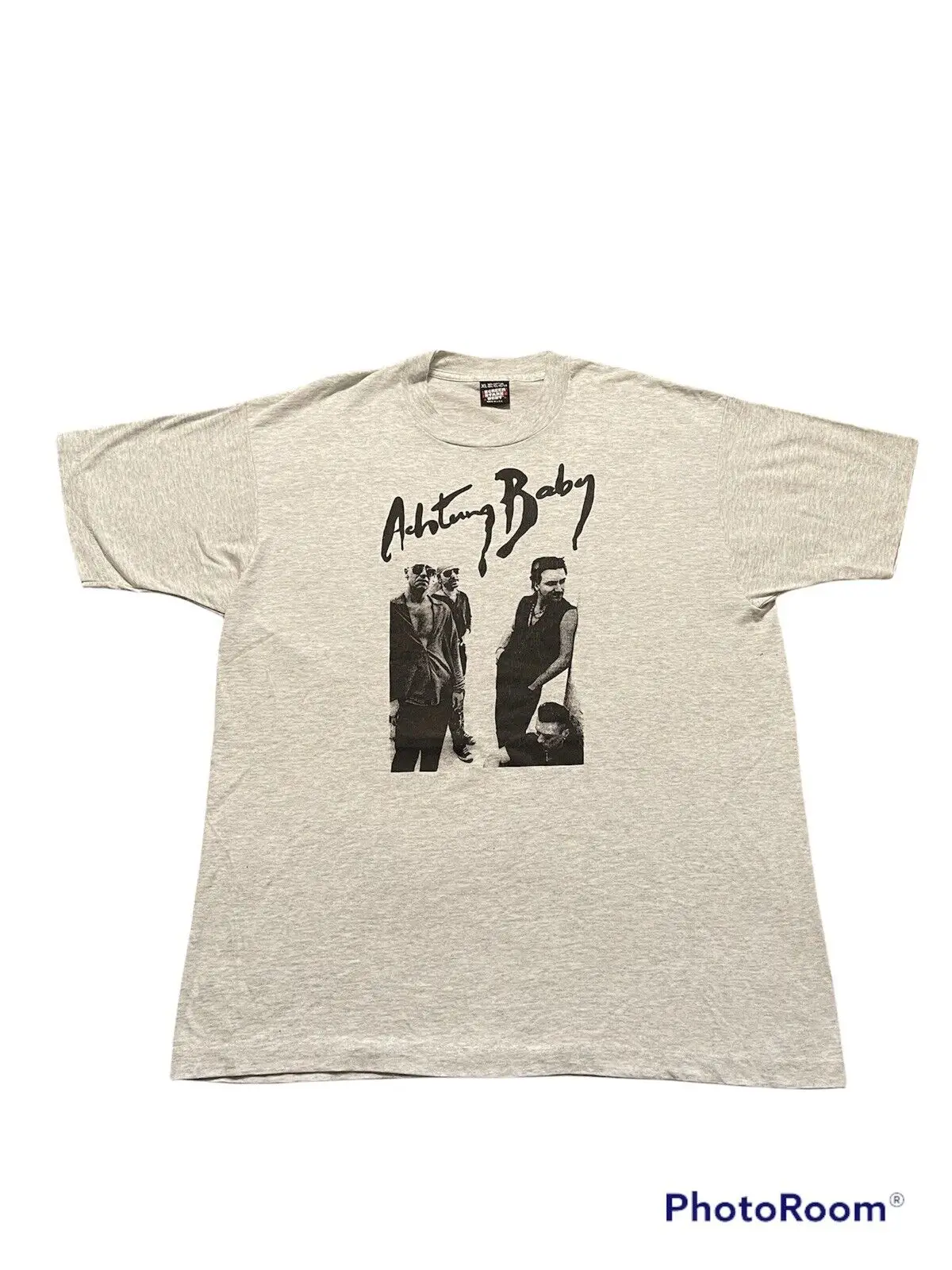 Maglietta Vintage Anni '90 1991 U2 Achtung Baby Large Bono Brian Eno Zoo Tv Zooropa L Maniche Lunghe