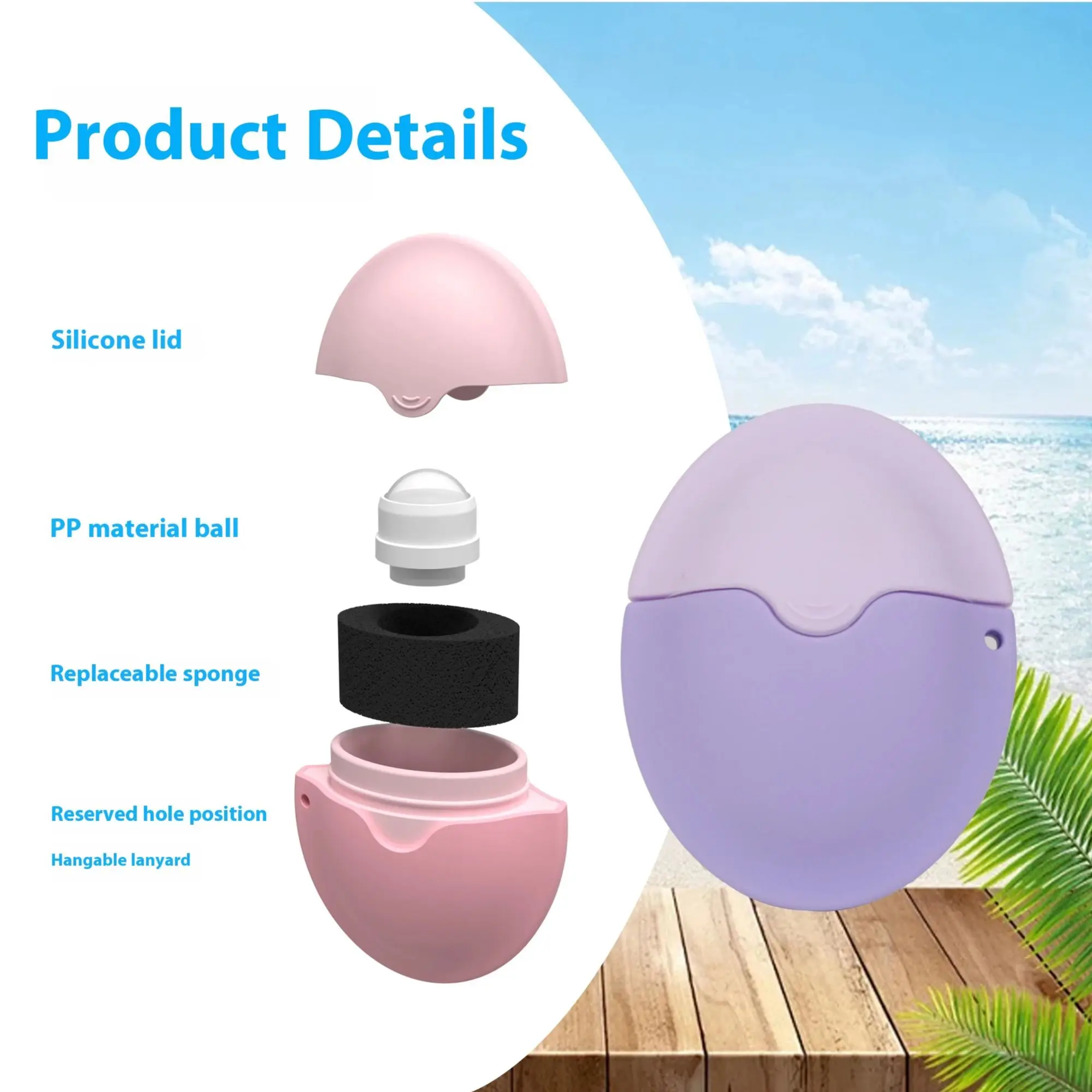 Refillable Silicone Sunscreen Applicator for Kids and Adults