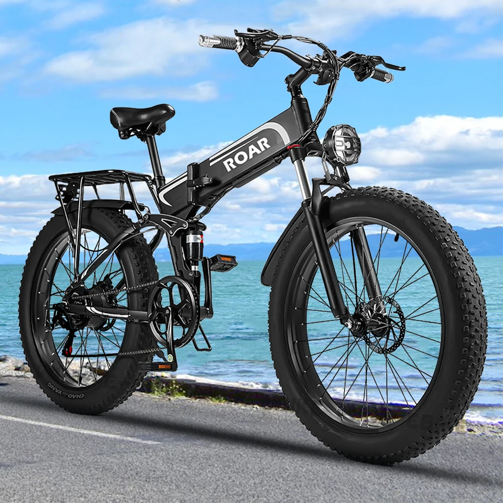 Electric Bike 1000W Motor E Bike For Adults 48V 20Ah Removable Battery 26" X 4.0 Fat Tire Ebike Snow Beach Mountain E-Bike