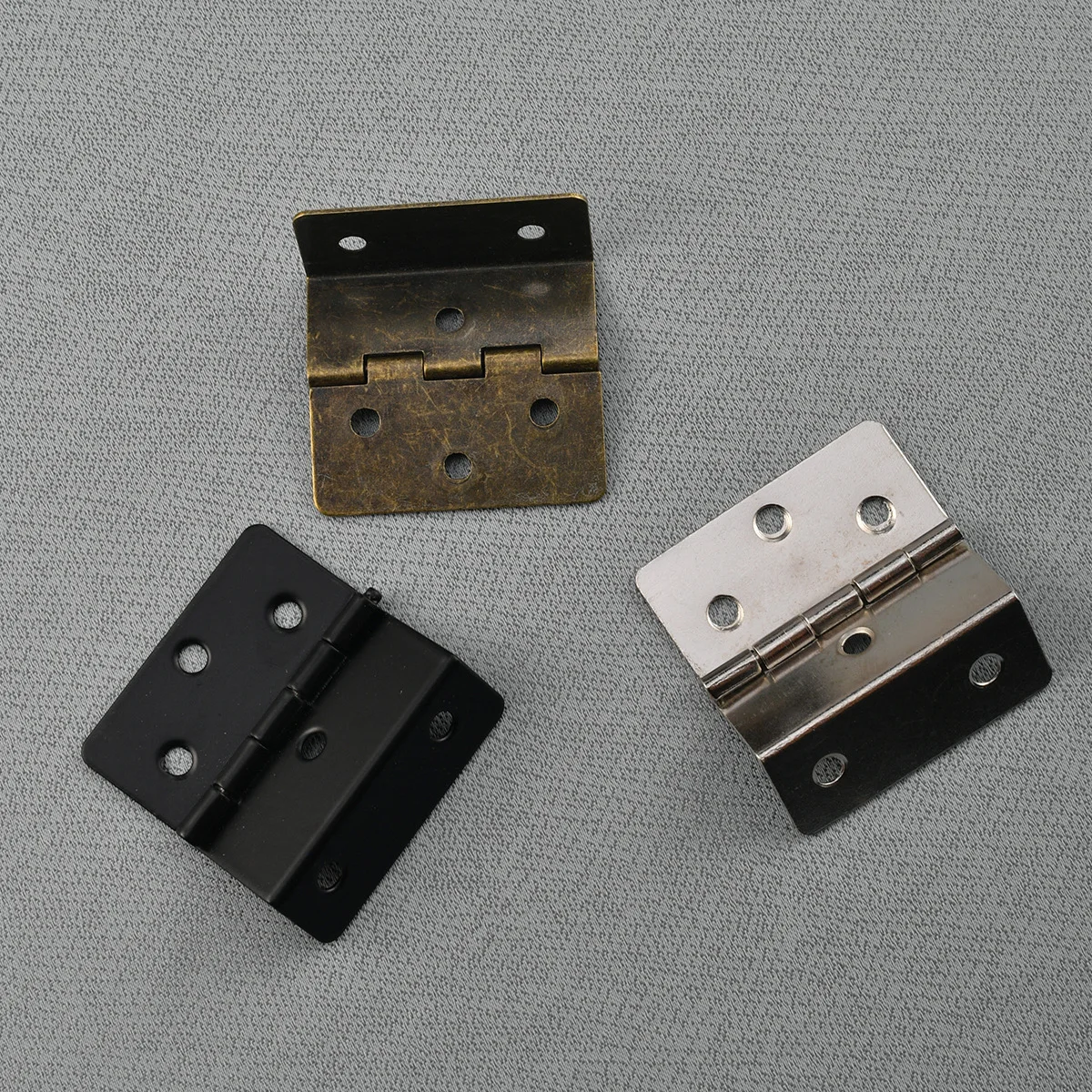 Angle Iron Bracket Door Hinges Corner Bracket Hinge Repair Plates 41 Side Medium Size Three Fold Hinge Antique Iron Sheet 6 Holes Three Fold Right Angle Edge Clamp 16mm Plate