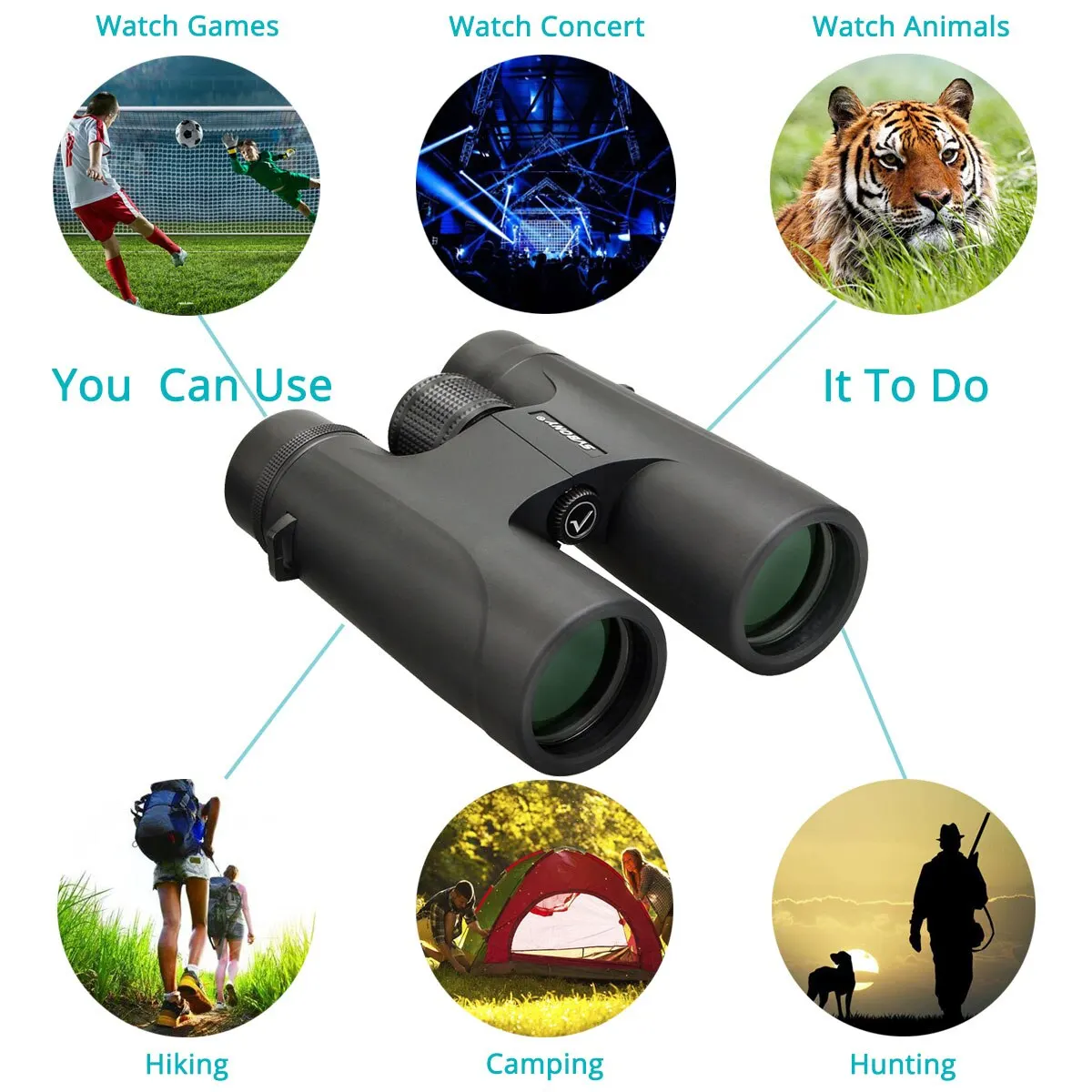 Svbony F9333A/F9333B Binoculars 10X42/8X32 Telescope Powerful Professional HD Long Range Camping Equipment For Traving Suvival 6