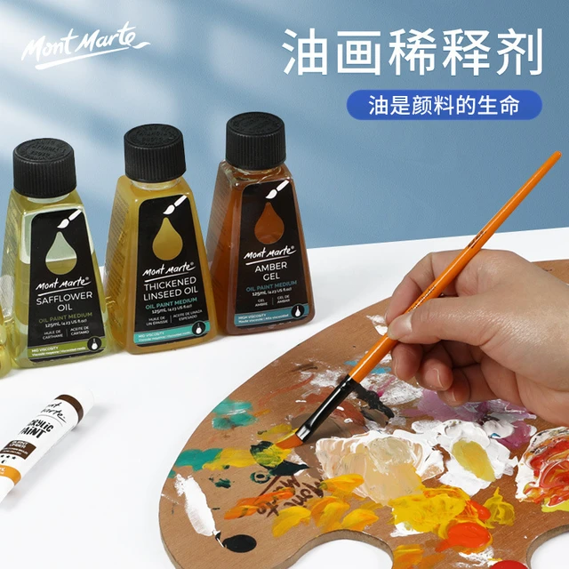Montmartre Oil Painting Odorless Turpentine Diluent Moisturizing Oil  Painting Pigments Toner Oil Linseed Oil Medium - AliExpress