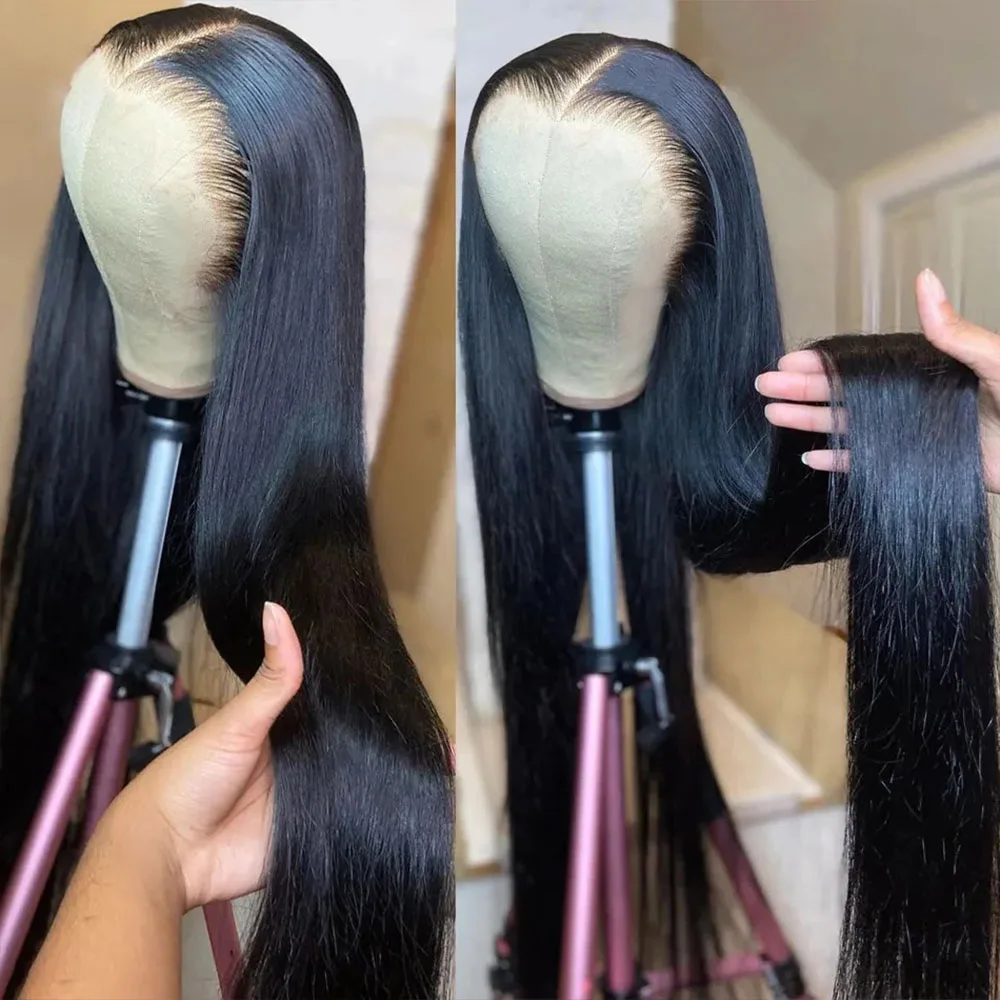 

Glueless Wig Human Hair Ready To Wear Hd Lace Wig 13X6 Human Hair Straight Lace Frontal Wig Pre Plucked 5X5 Lace Closure Wig