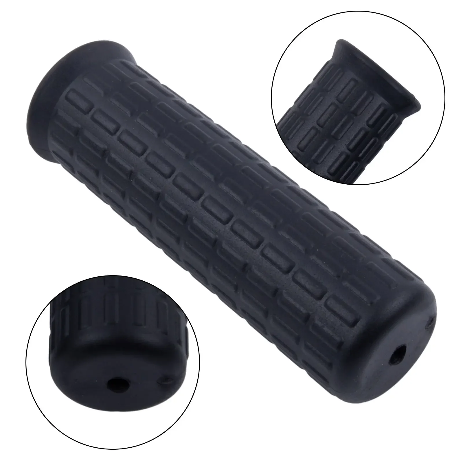2pcs Wheelbarrow Handles Rubber Round Tubes Anti-Skid Shock Absorption Universal Weatherproof Replacement Handle Cover 12-32mm