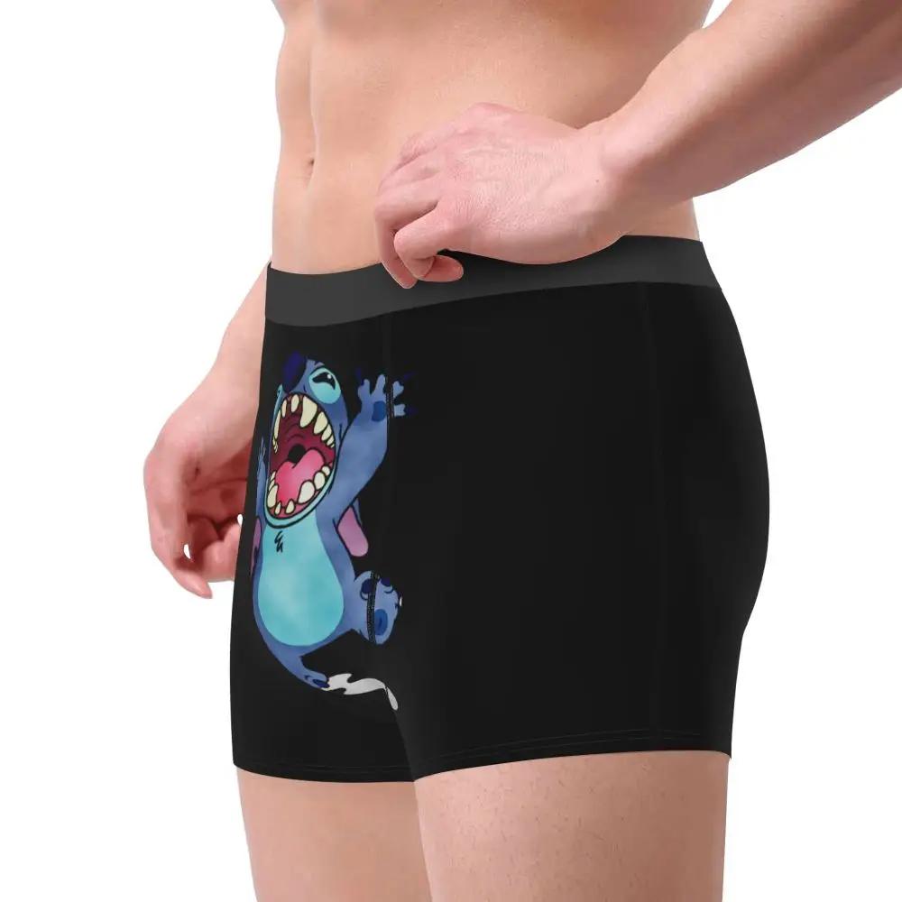 Custom Stitch Lion Cute Boxers Shorts Men's Disney Movie Briefs Underwear Fashion Underpants
